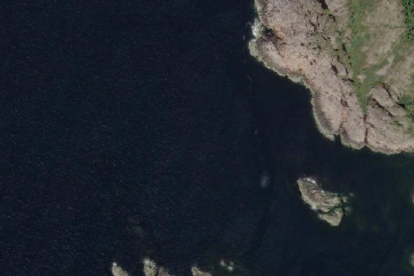 Imagem de satélite da zona de Aglen · costa