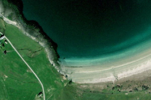 Imagem de satélite da zona de Bøvika