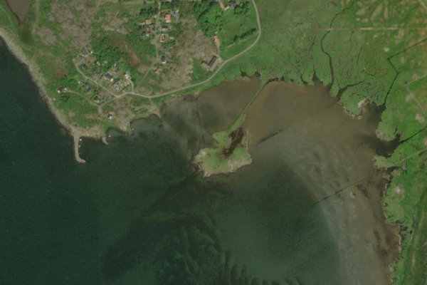 Imagem de satélite da zona de Tången