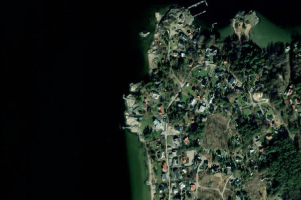 Imagem de satélite da zona de Långestrand