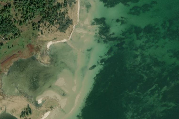 Imagem de satélite da zona de Hammars · costa