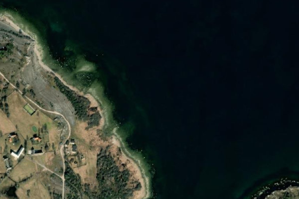 Imagem de satélite da zona de Herrvik