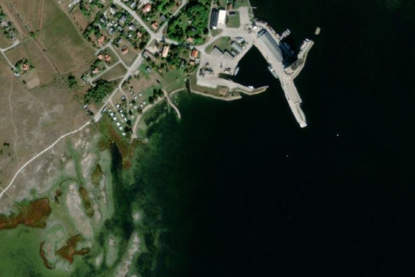 Imagem de satélite da zona de Ronehamn
