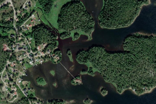 Imagem de satélite da zona de Klubbsundet