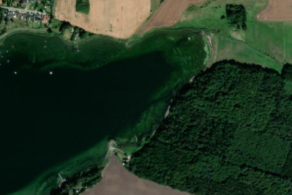 Imagem de satélite da zona de Vellerup · costa