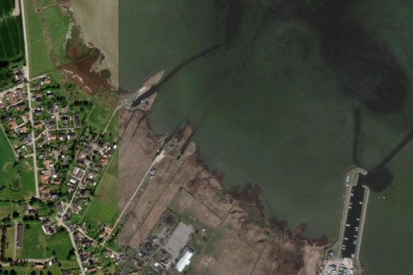 Imagem de satélite da zona de Kignæs Havn