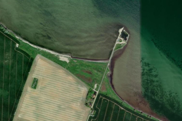 Imagem de satélite da zona de Urne Havn