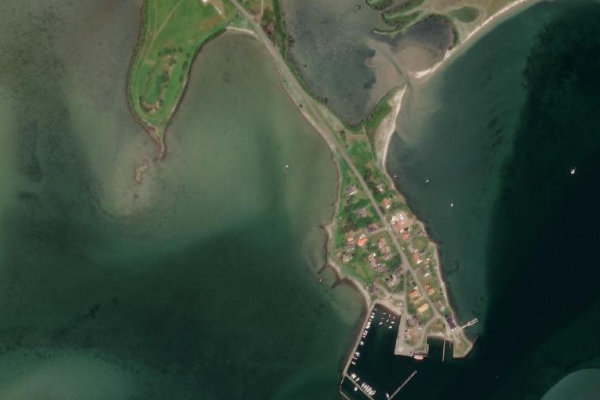 Imagem de satélite da zona de Langør Havn