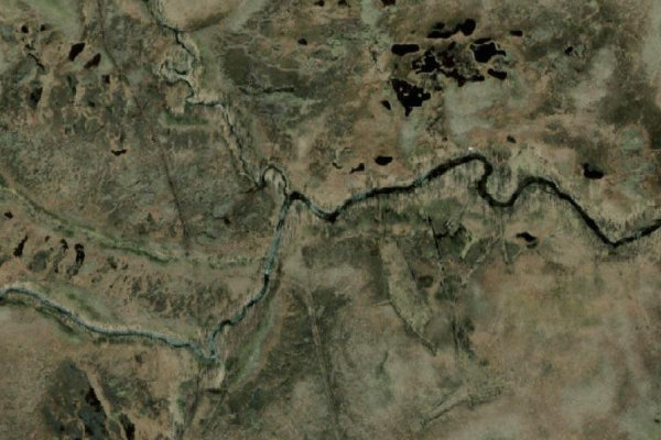 Imagem de satélite da zona de Åseelva