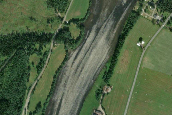 Imagem de satélite da zona de Årgårdselva