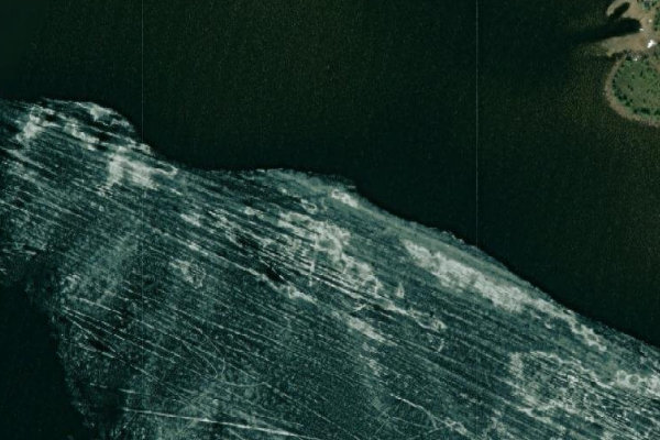 Imagem de satélite da zona de Jukkasjärvi