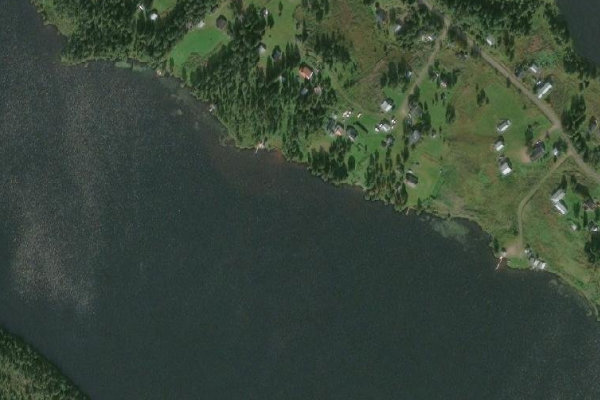 Imagem de satélite da zona de Kääntöjärvi