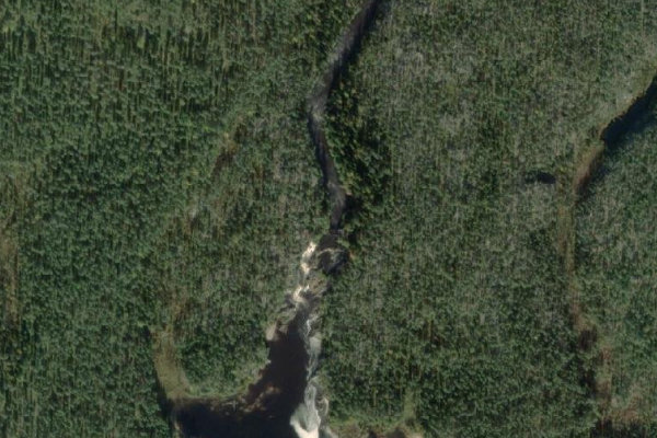 Imagem de satélite da zona de Muddusälven
