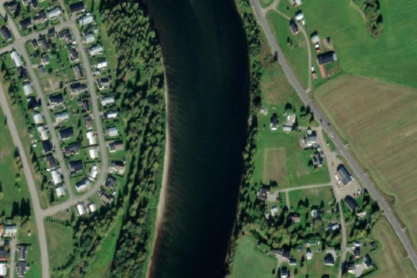 Imagem de satélite da zona de Piteälven – Älvsbyn