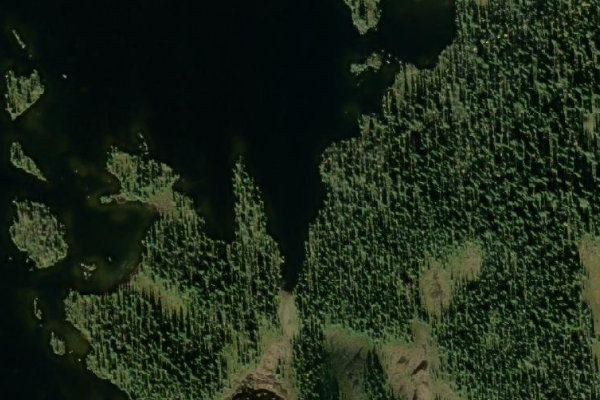 Imagem de satélite da zona de Magasjön