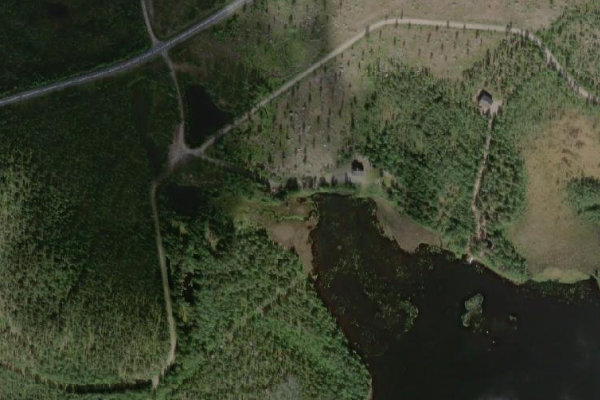 Imagem de satélite da zona de Lill-Raggsjön