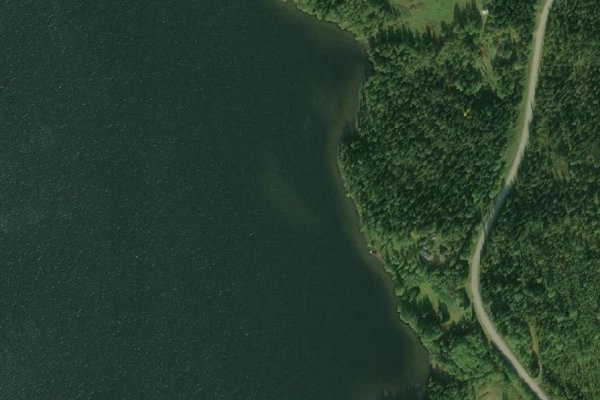 Imagem de satélite da zona de Kycklingvattnet