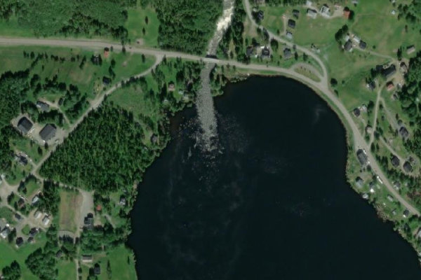 Imagem de satélite da zona de Gunnarvattsån