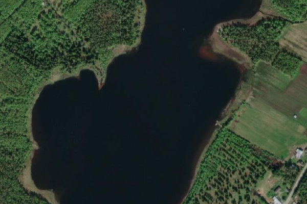 Imagem de satélite da zona de Hissjön