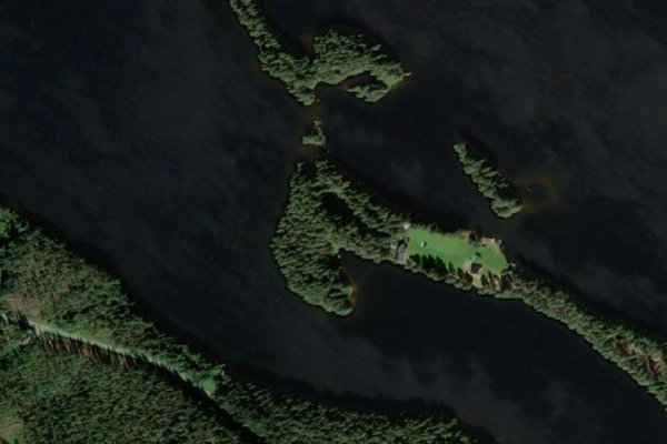 Imagem de satélite da zona de Stor-Finnsjön
