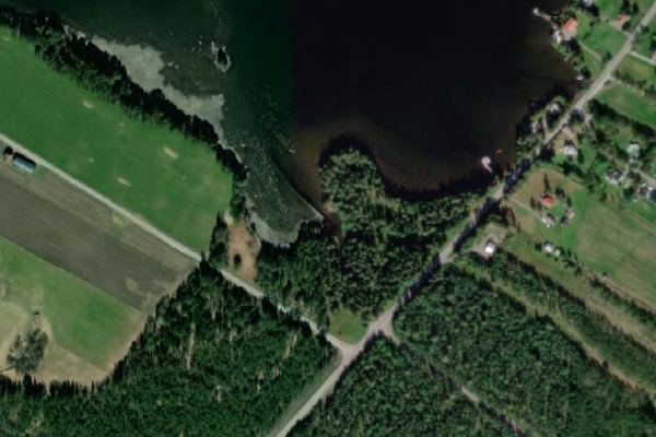 Imagem de satélite da zona de Storsjön – Nedstr bro
