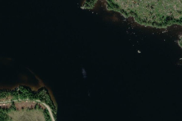 Imagem de satélite da zona de Sidsjön