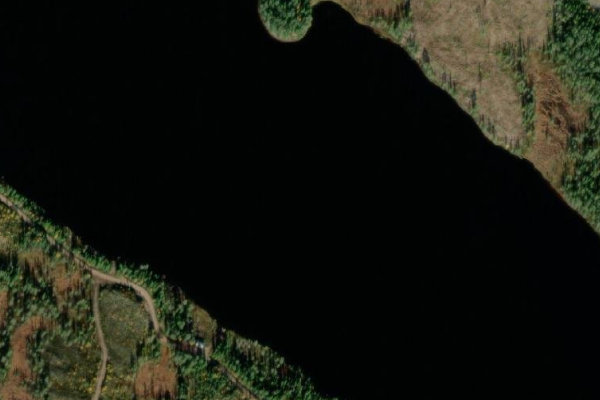 Imagem de satélite da zona de Sundsjön (Ljusdal)