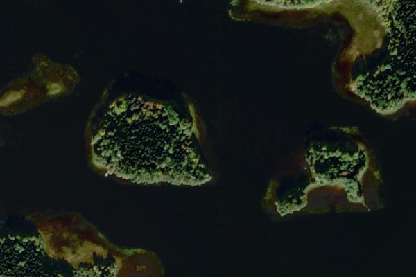 Imagem de satélite da zona de Ycklaren