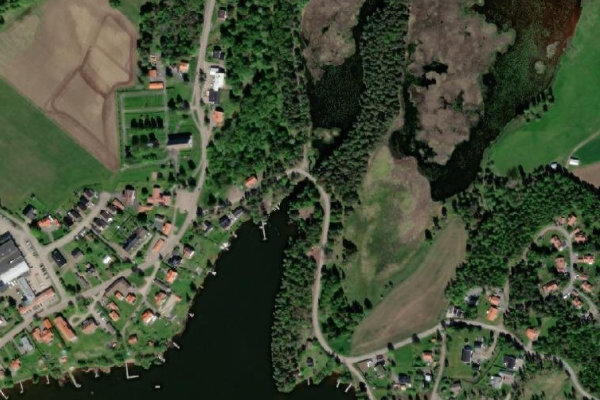 Imagem de satélite da zona de Vikasjön