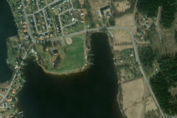 Imagem de satélite da zona de Haggen
