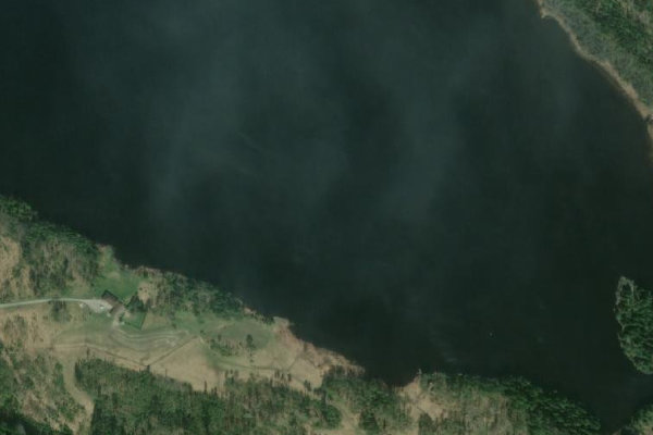 Imagem de satélite da zona de Vedevågssjön