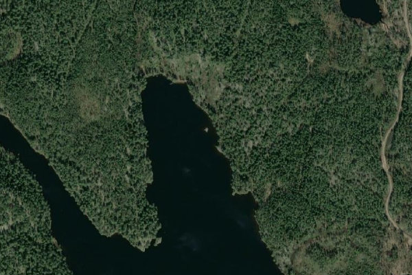 Imagem de satélite da zona de Stora Krokvattnet