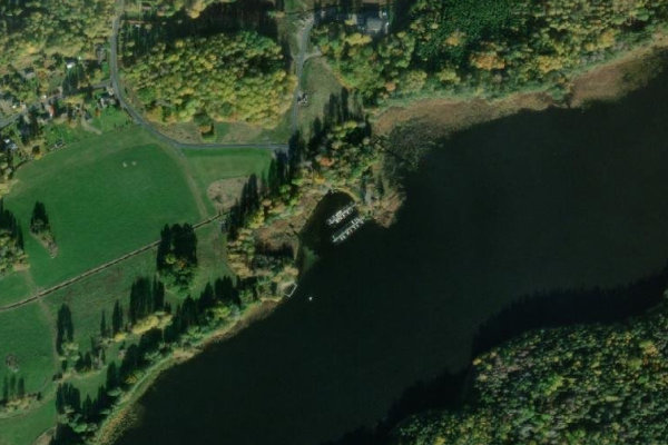 Imagem de satélite da zona de Näshultasjön