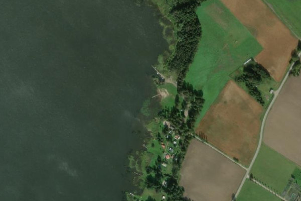 Imagem de satélite da zona de Lången (Skövde)