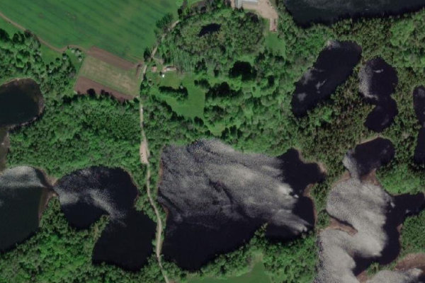 Imagem de satélite da zona de Skärvalången