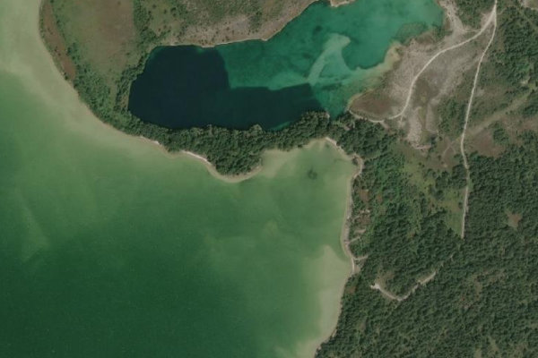 Imagem de satélite da zona de Bästeträsk