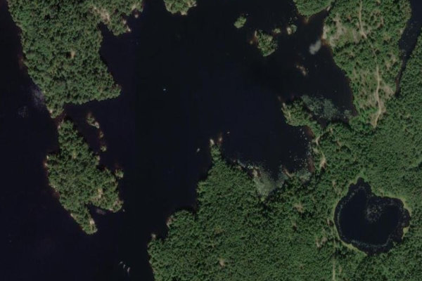 Imagem de satélite da zona de Surtesjön