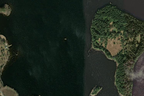 Imagem de satélite da zona de Hästsjön