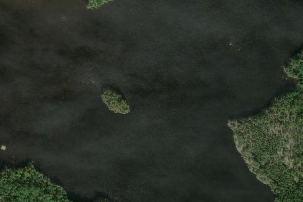 Imagem de satélite da zona de Flaten (Hultsfred)