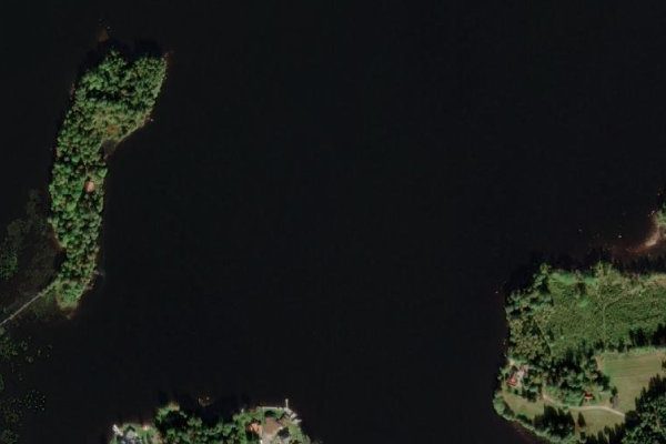 Imagem de satélite da zona de Herrestadsjön