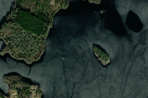 Imagem de satélite da zona de Spånen