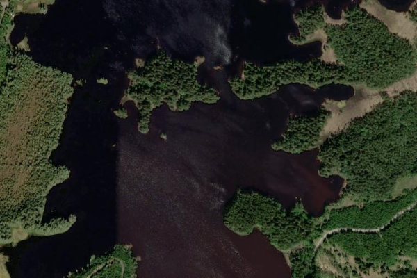 Imagem de satélite da zona de Transjön