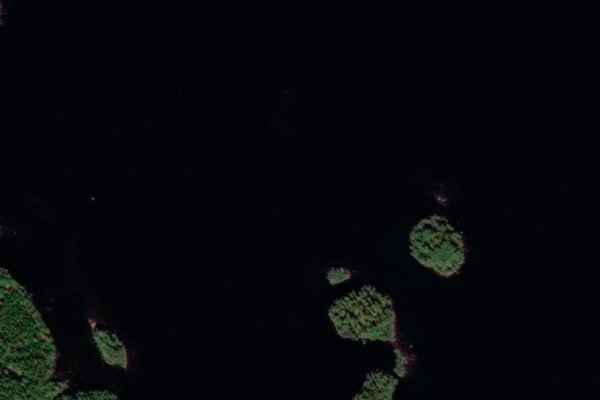 Imagem de satélite da zona de Stora Hensjön