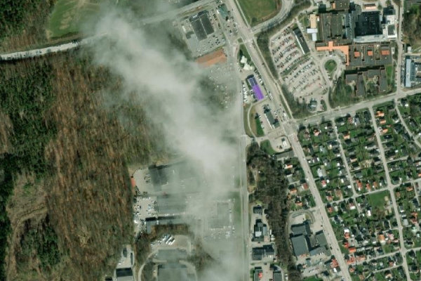 Imagem de satélite da zona de Mieån
