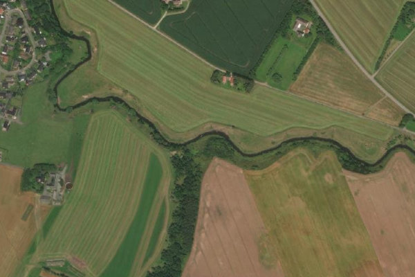 Imagem de satélite da zona de Uggerby Å