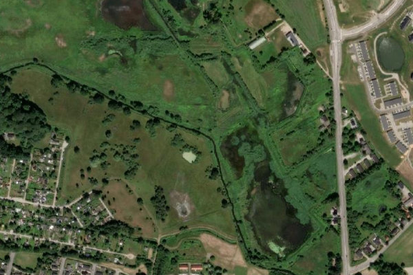 Imagem de satélite da zona de Store Hanstedå