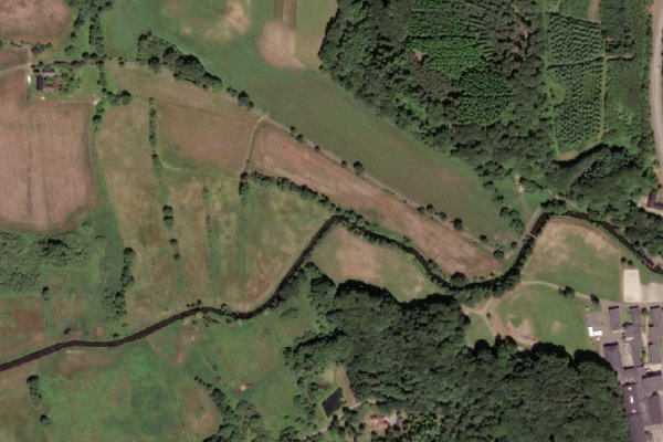 Imagem de satélite da zona de Vejle Å
