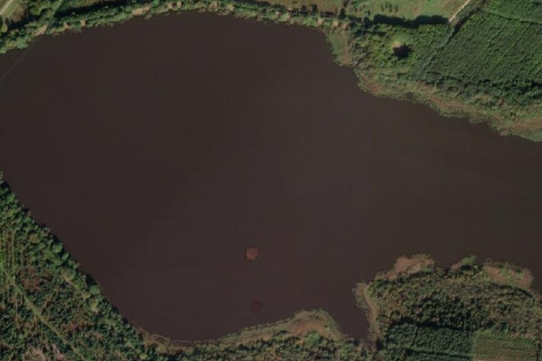Imagem de satélite da zona de Karlsgårde Sø