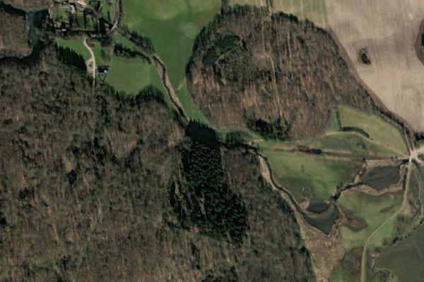 Imagem de satélite da zona de Tørning Å