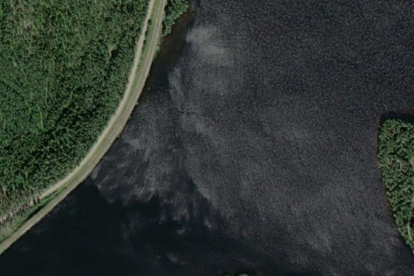 Imagem de satélite da zona de Valkeejärvi